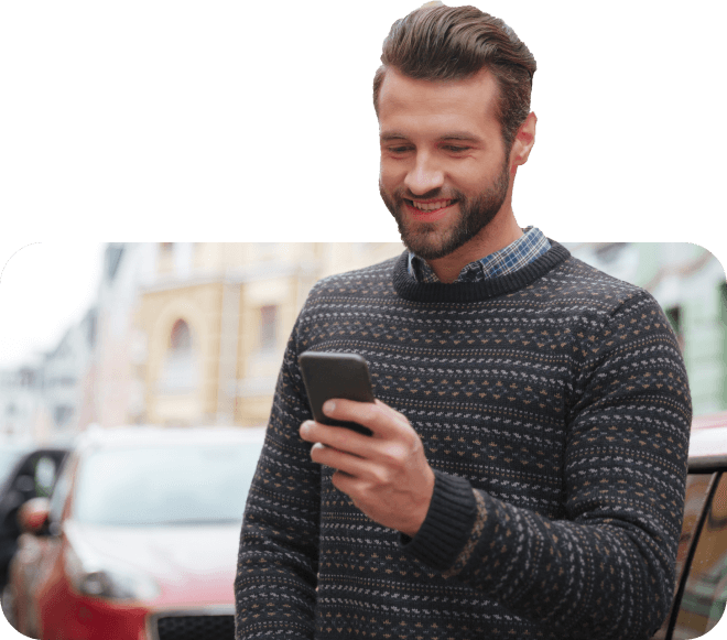 Homme avec téléphone