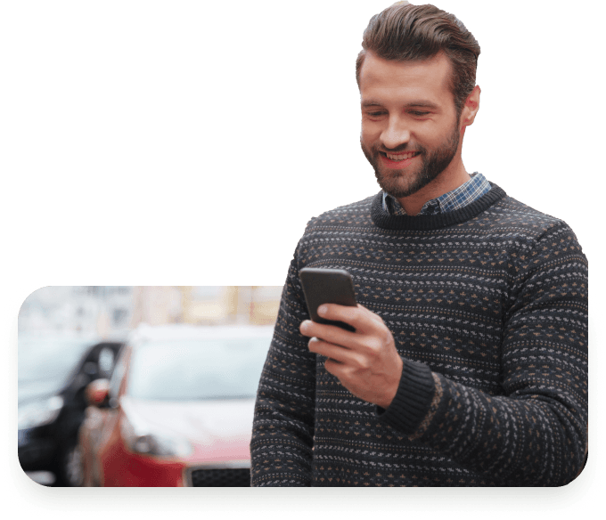 Homme avec téléphone