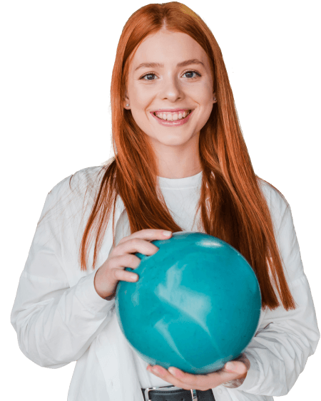 mujer con pelota